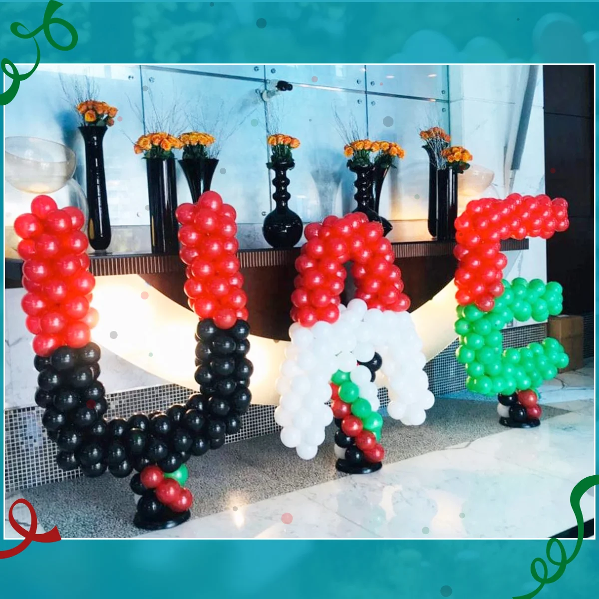 balloon flower birthday decor dubai