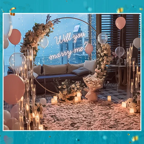 8 (1) theme pink flower theme decor service uae gems