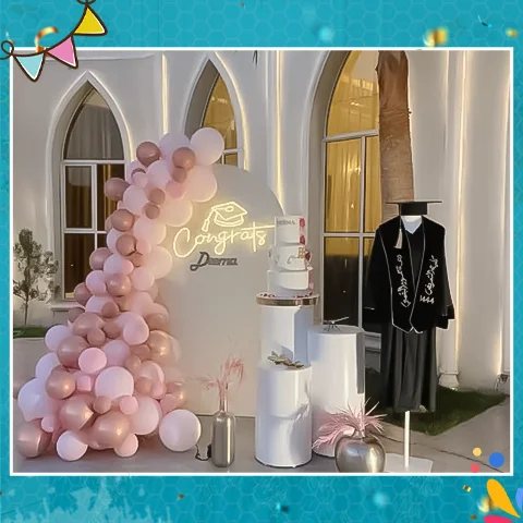 1 (2) theme pink flower theme decor service uae gems