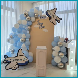 Blue Airplane Birthday Decor – Sky-Themed Birthday Setup